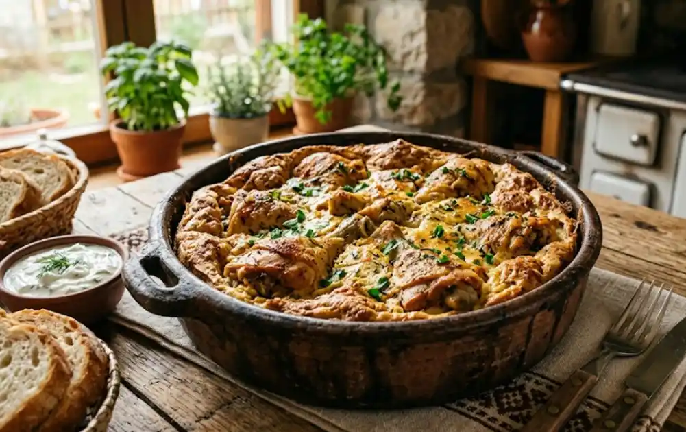 Domaća kvrguša sa piletinom – tradicionalni recept koji uvijek uspijeva