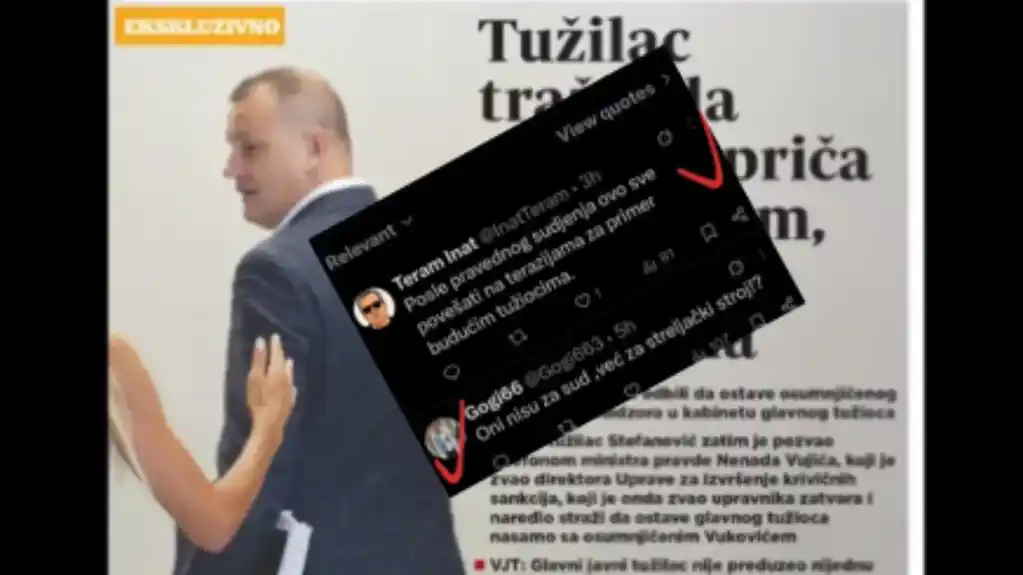 Jezive prijetnje tužiocu i ministru pravde: Nakon naslovne strane i teksta u „Danasu“ uslijedile prijetnje smrću na društvenim mrežama, tužilaštvo traži hapšenja