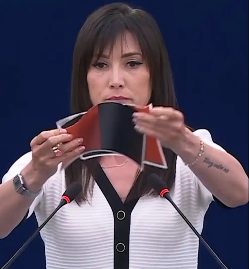 Šok u Evropskom parlamentu: Poljska poslanica pocijepala zastavu ukrajinske vojne jedinice