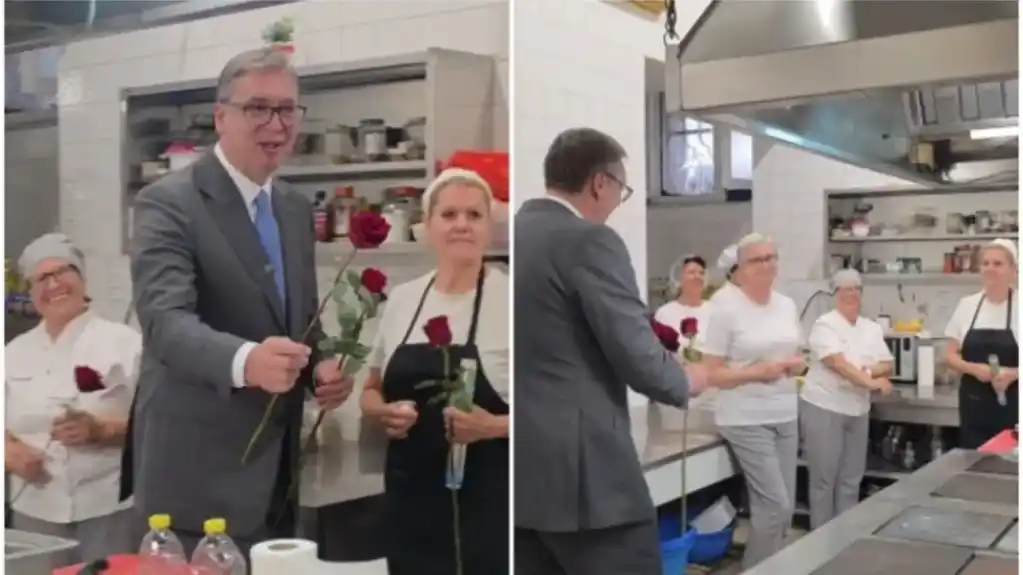 Vučić donio cvijeće ženama u Predsjedništvu: „Samo da im kažem koliko mi mnogo znače i koliko ih volim“