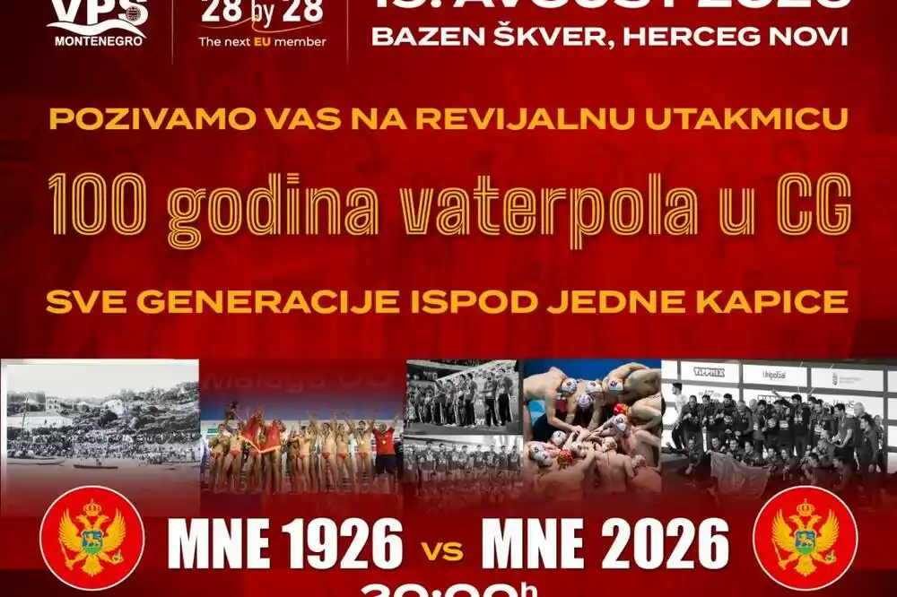 Sto godina vaterpola u Crnoj Gori – sve generacije ispod jedne kapice