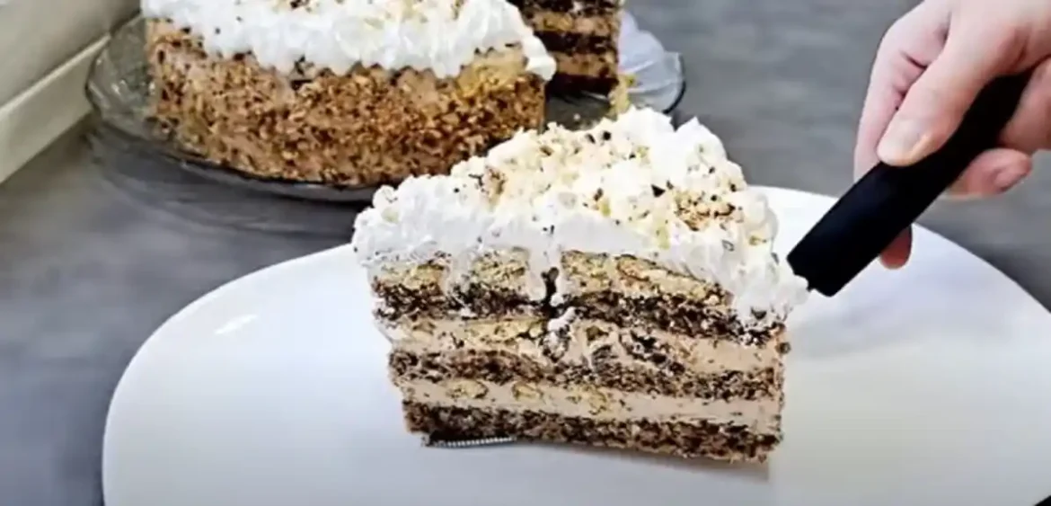 Kremasta torta sa Plazmom, orasima i čokoladom