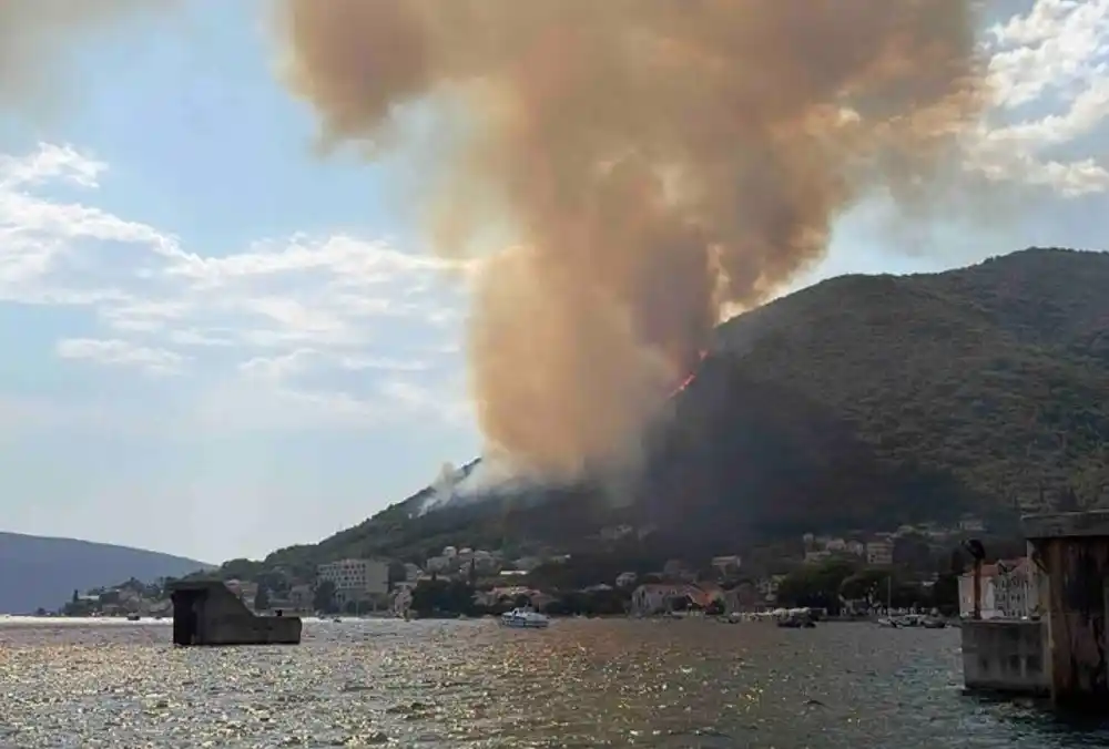 Požar iznad Žagera, Bijela i Baošići bez struje