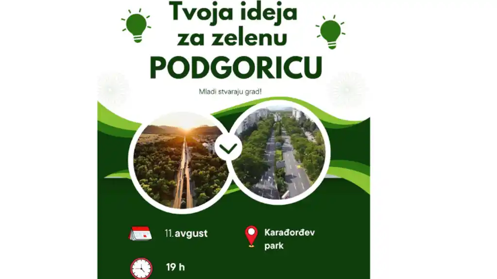 Zajedno gradimo zelenu Podgoricu: Kancelarija za mlade poziva građane da podijele svoje ideje