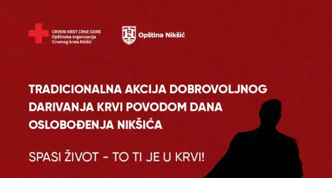 Crveni krst Nikšić: Akcija dobrovoljnog davanja krvi 23. septembra