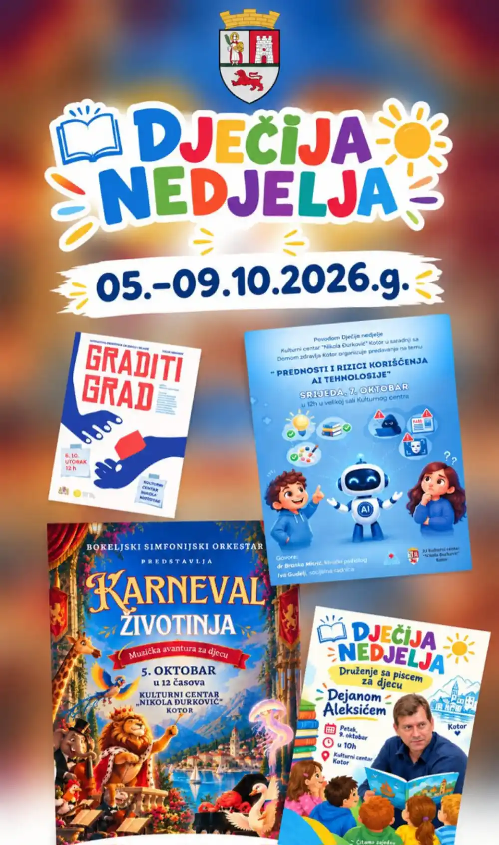 Dječija nedjelja od 5. do 9. oktobra u Kotoru: Svi programi besplatni