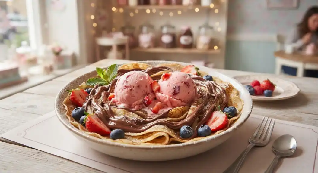 Kad palačinke glume špagete: desert sa nutelom i sladoledom