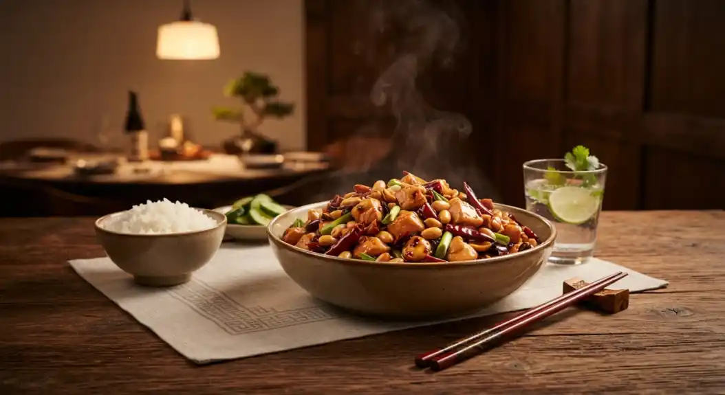 Kung Pao piletina: tanjir pun hrskavog povrća i kikirikija