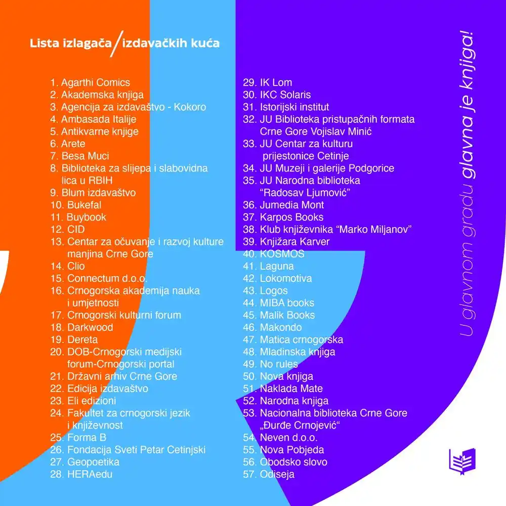 Podgorica u znaku knjige: Više od 40 programa na Međunarodnom festivalu književnosti