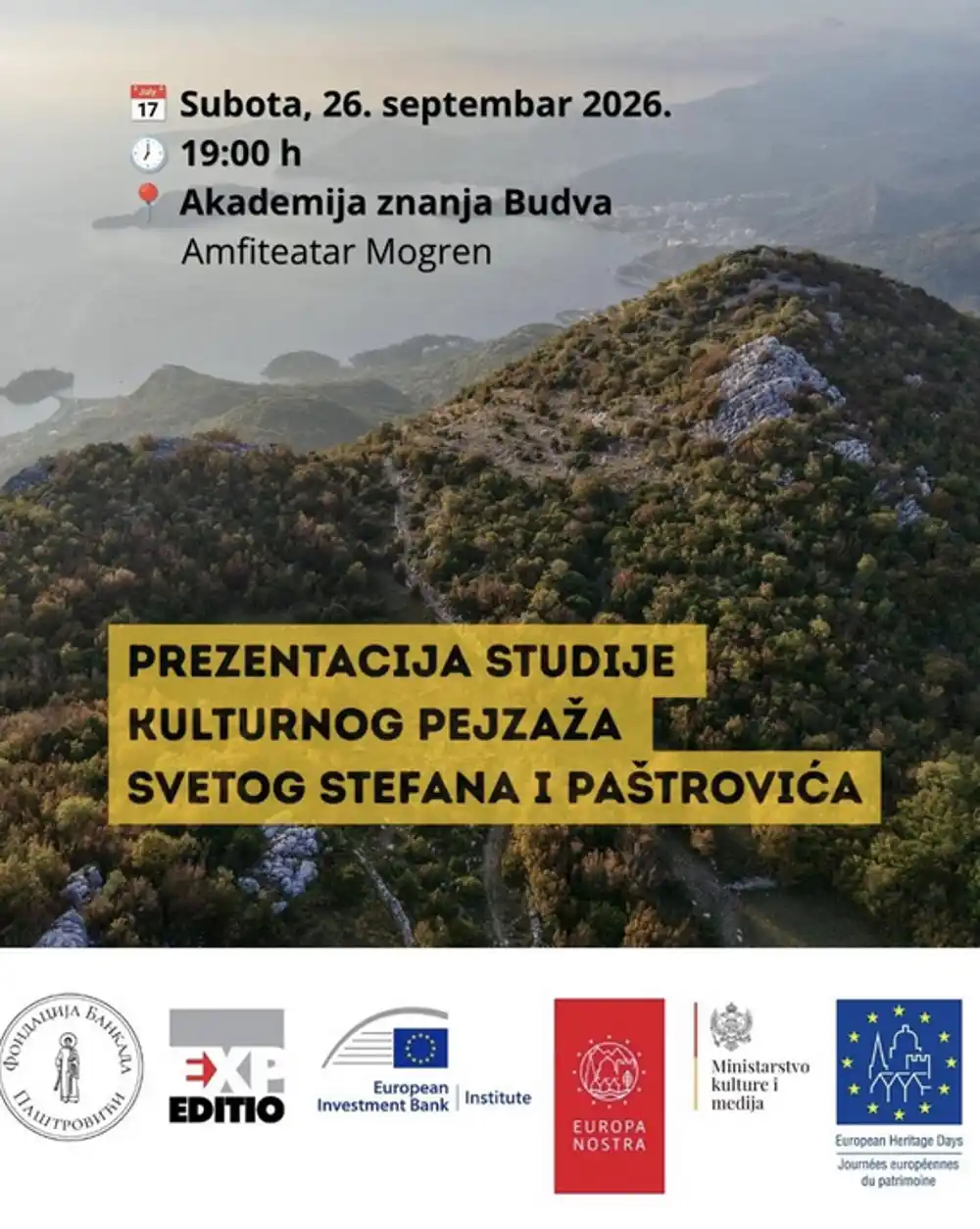 U Budvi prezentacija Studije kulturnog pejzaža Svetog Stefana i Paštrovića