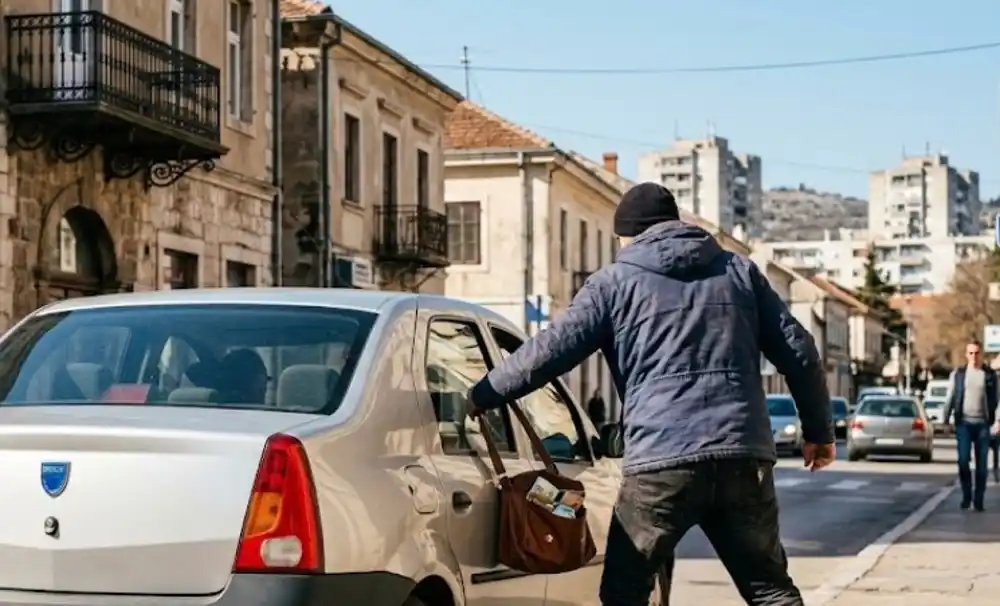 Iz auta ukrao torbicu sa novcem: Lopovu zadržavanje do 72 sata
